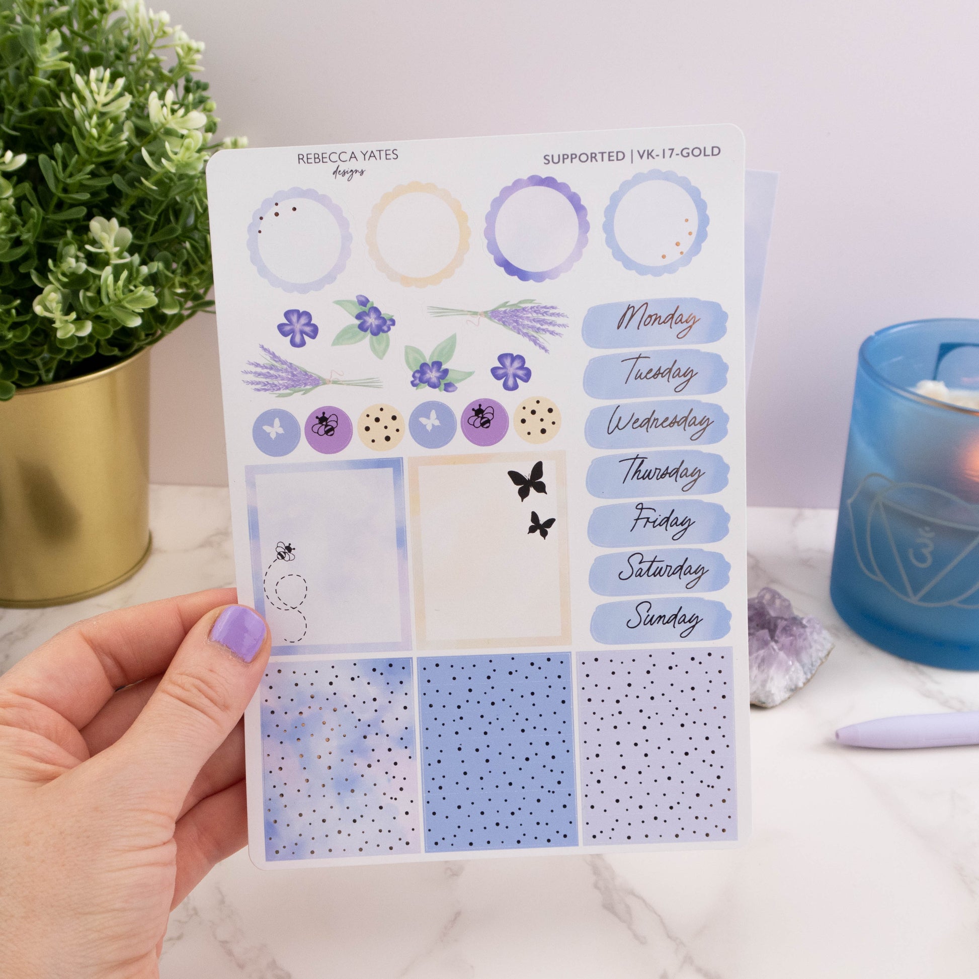SUPPORTED - VERTICAL PLANNER WEEKLY KIT - Rebecca Yates