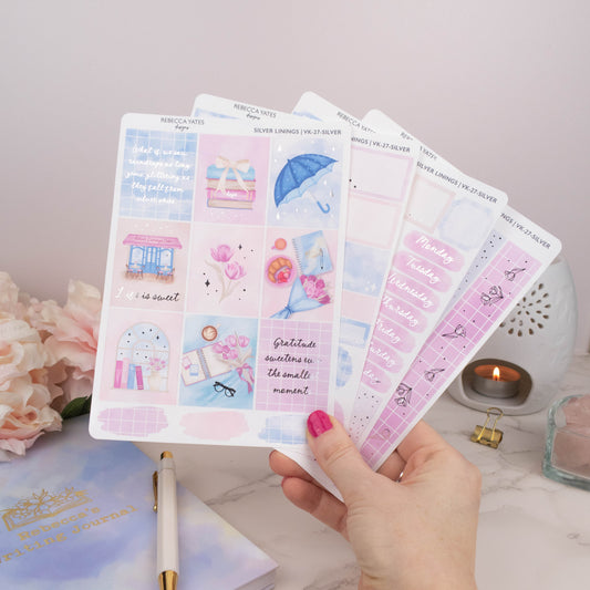 SILVER LININGS - VERTICAL PLANNER WEEKLY KIT - Rebecca Yates