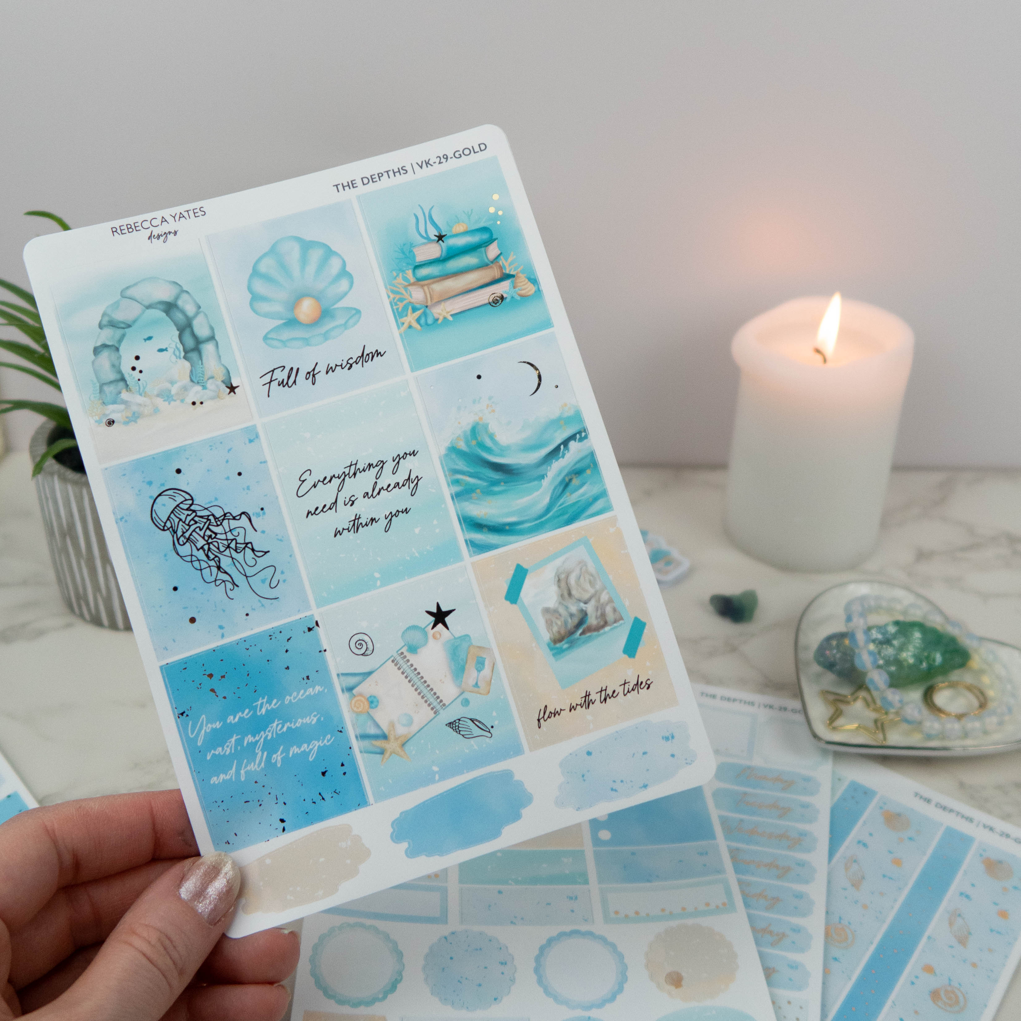 THE DEPTHS - VERTICAL PLANNER WEEKLY KIT - Rebecca Yates