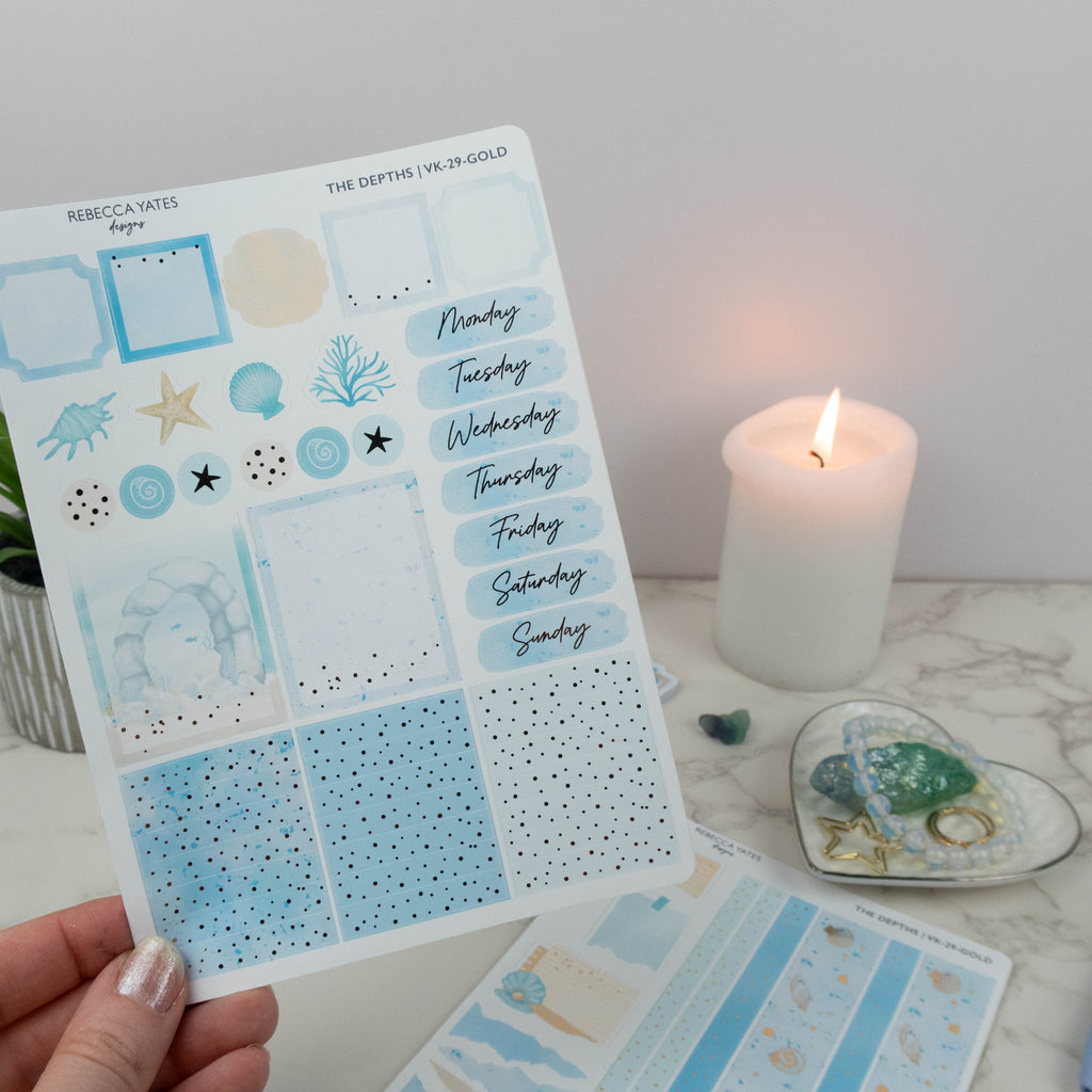 THE DEPTHS - VERTICAL PLANNER WEEKLY KIT - Rebecca Yates