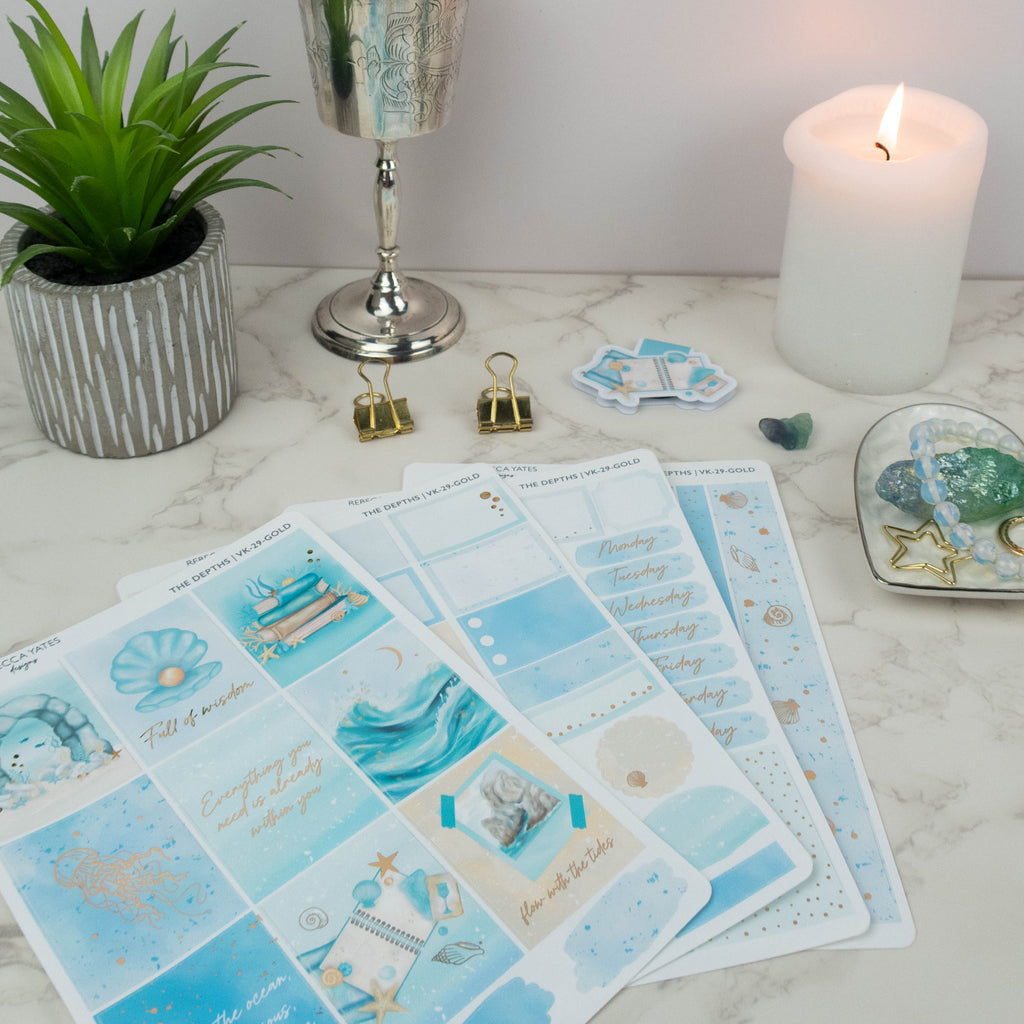 THE DEPTHS - VERTICAL PLANNER WEEKLY KIT - Rebecca Yates