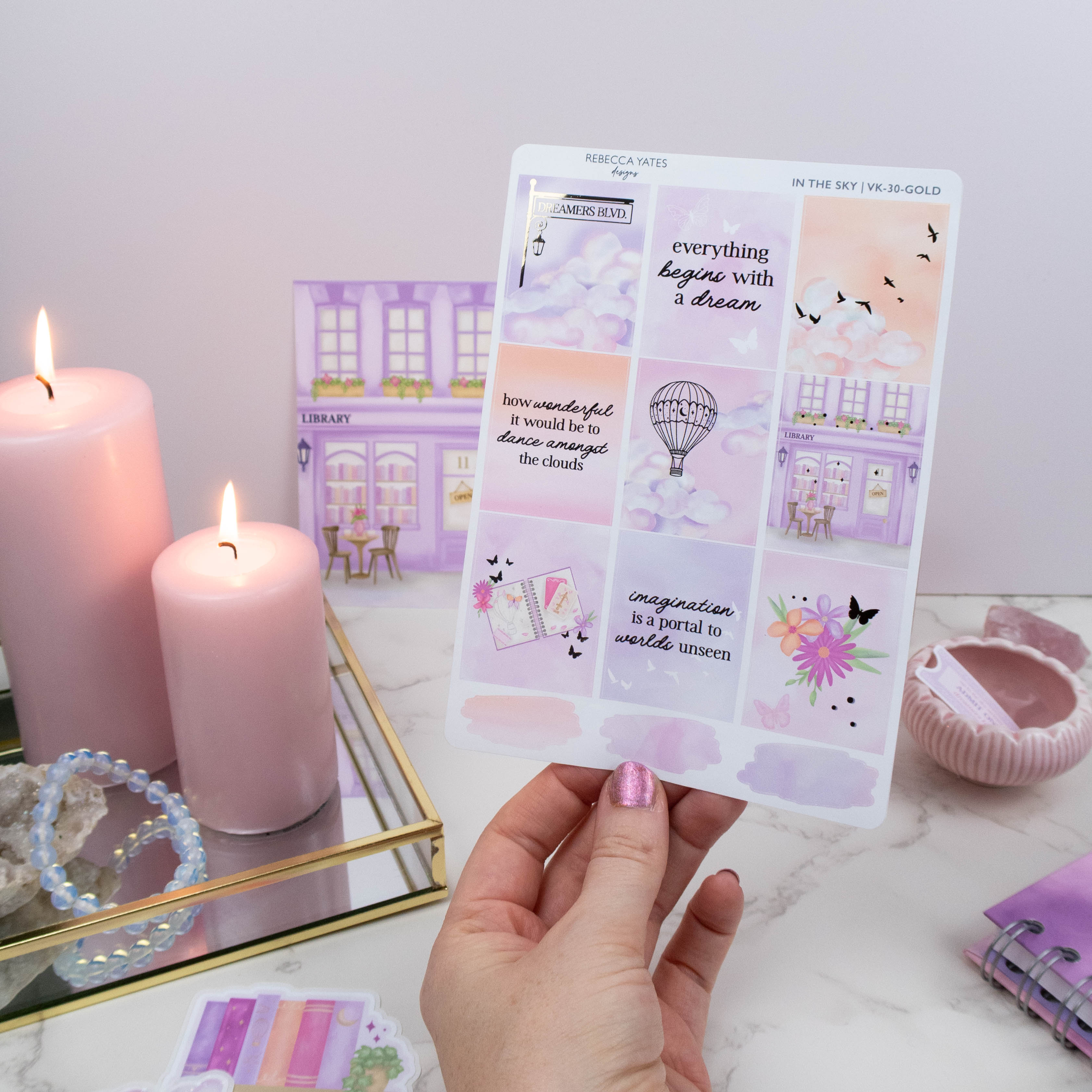 IN THE SKY - VERTICAL PLANNER WEEKLY KIT - Rebecca Yates