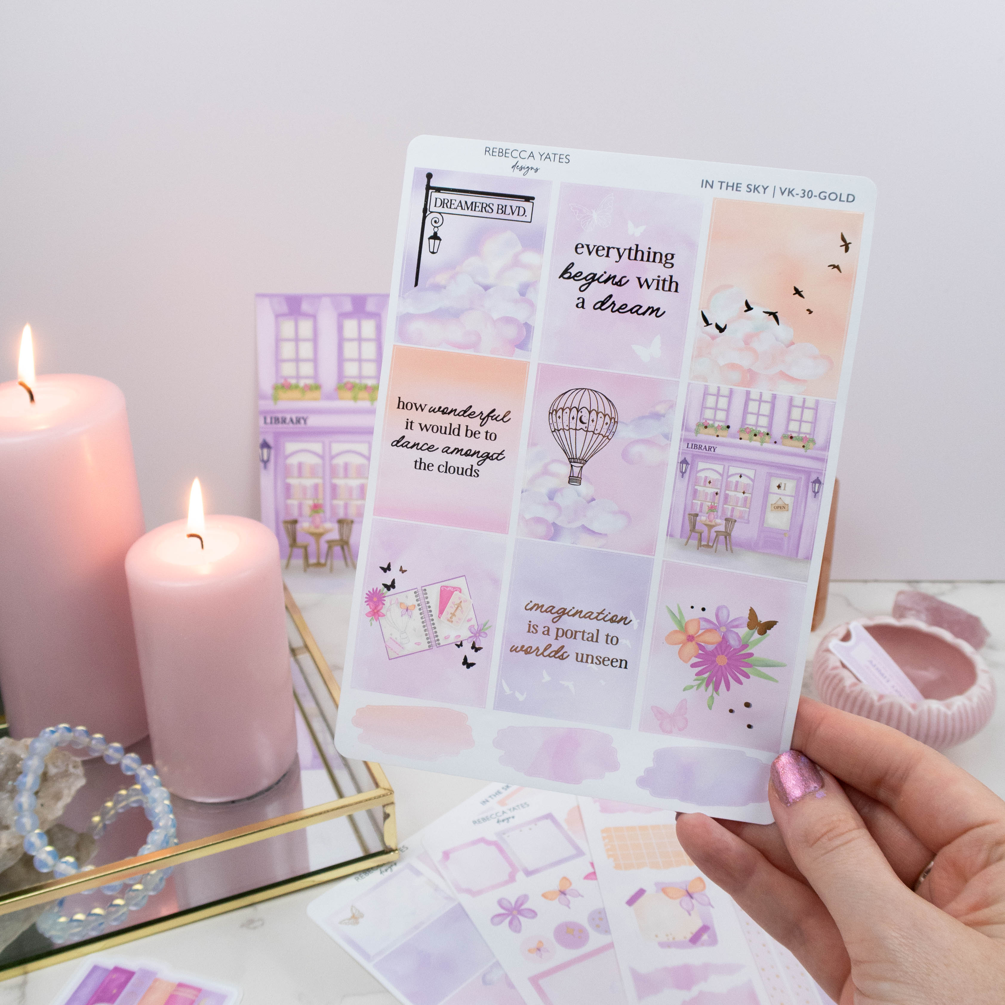 IN THE SKY - VERTICAL PLANNER WEEKLY KIT - Rebecca Yates