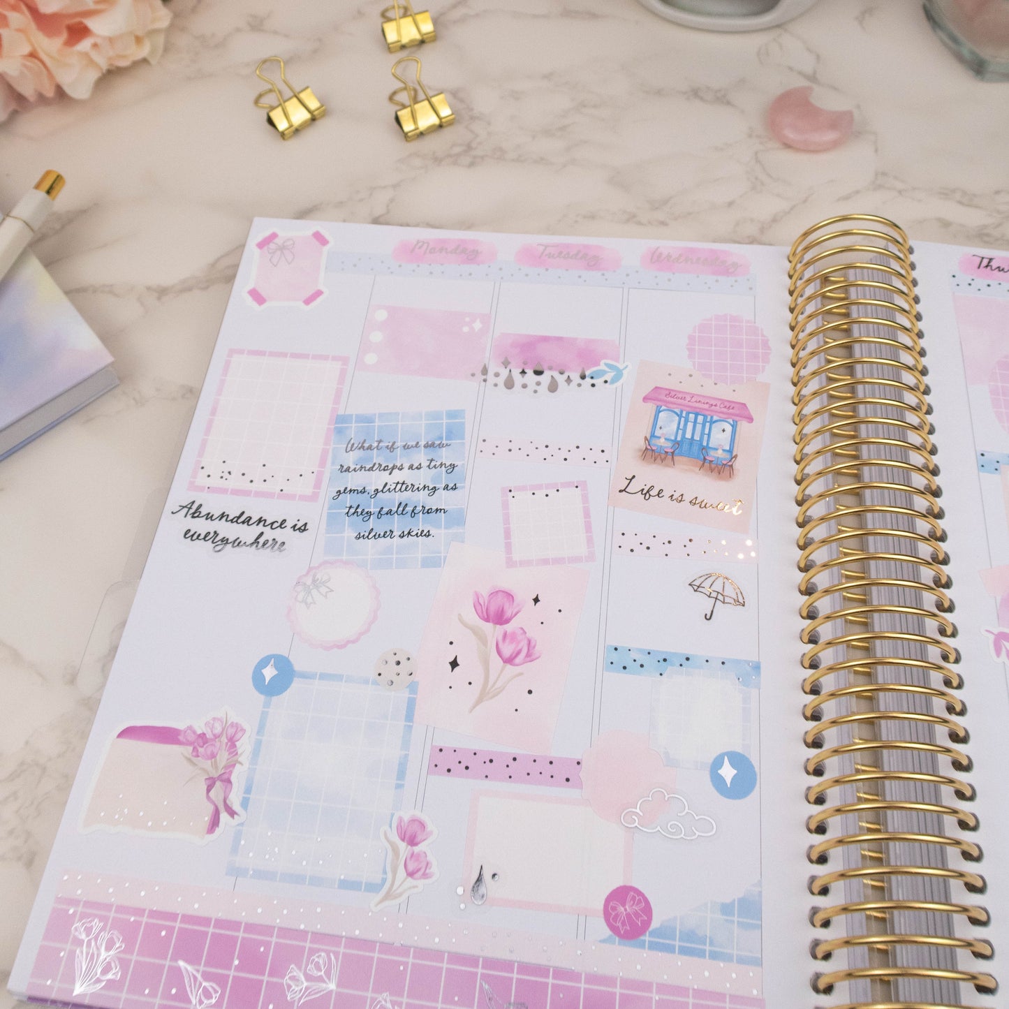 SILVER LININGS - VERTICAL PLANNER WEEKLY KIT