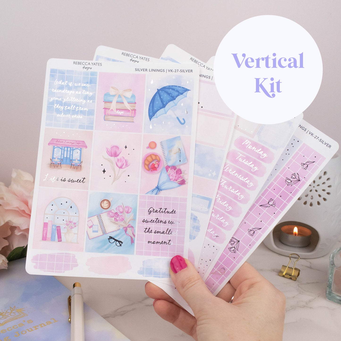 SILVER LININGS - VERTICAL PLANNER WEEKLY KIT