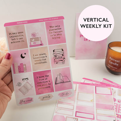 PERSEVERE - VERTICAL PLANNER WEEKLY KIT