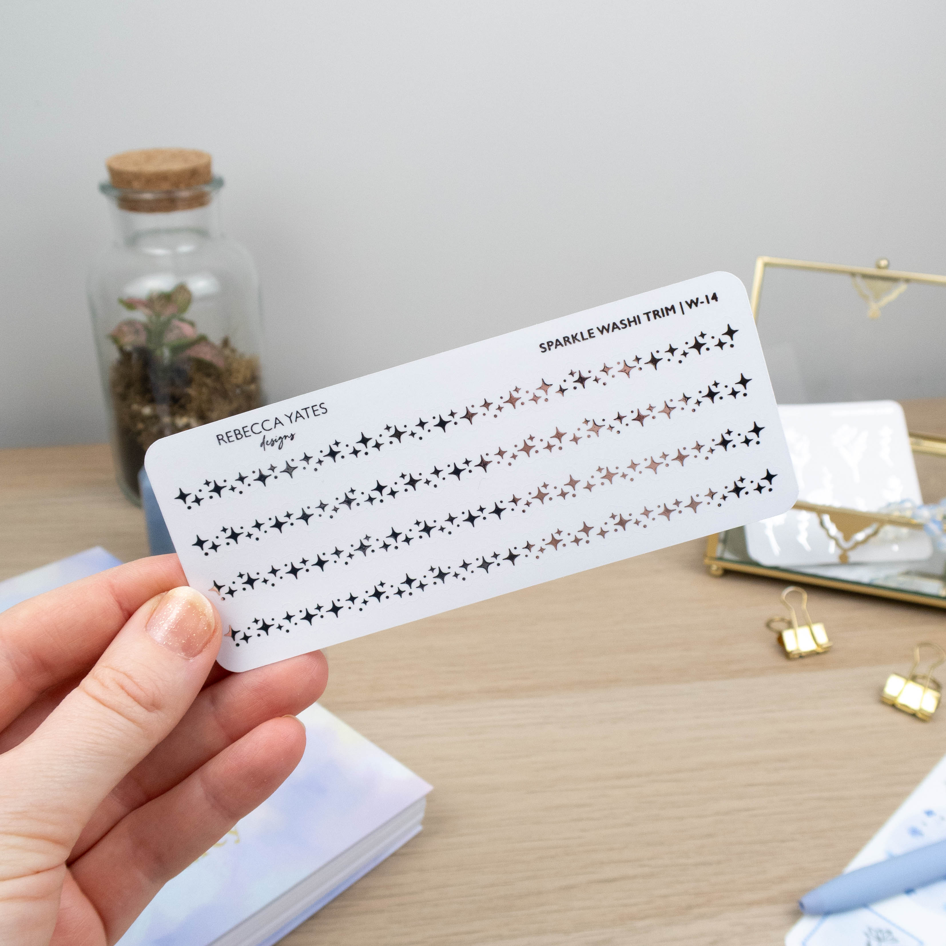 SPARKLES WASHI TRIM - FOILED PLANNER STICKERS - Rebecca Yates
