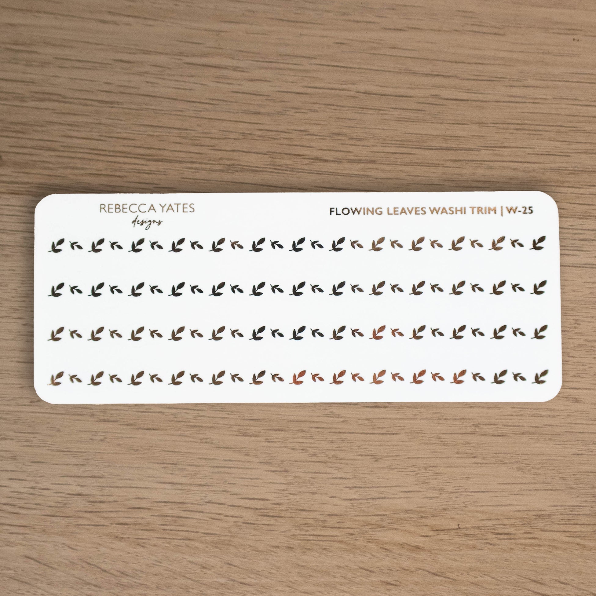 FLOWING LEAVES WASHI TRIM - FOILED PLANNER STICKERS - W-25