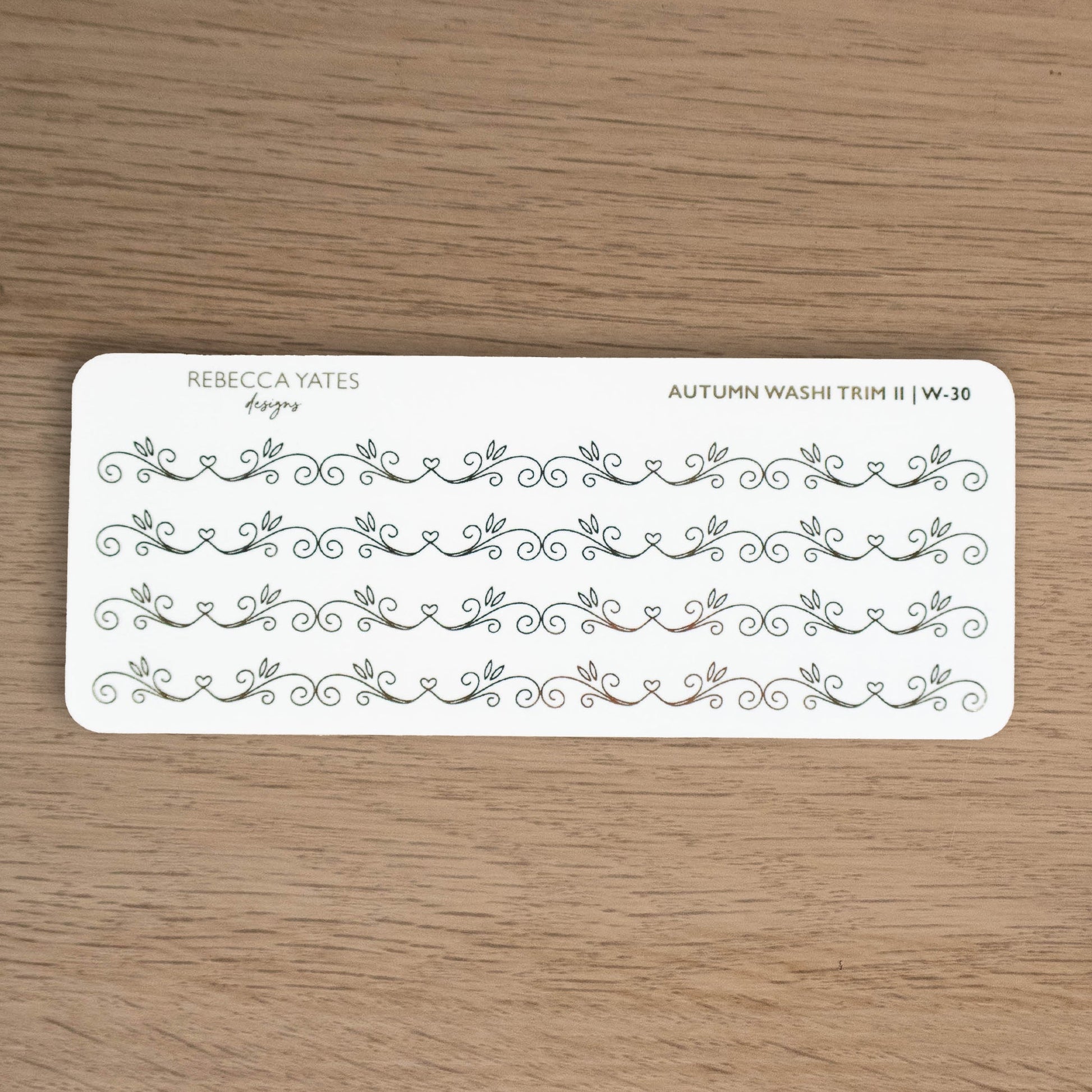 AUTUMN WASHI TRIM II - FOILED PLANNER STICKERS - W-30