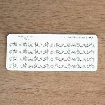 AUTUMN WASHI TRIM II - FOILED PLANNER STICKERS - W-30