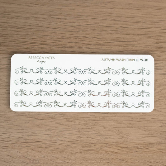 AUTUMN WASHI TRIM II - FOILED PLANNER STICKERS - W-30