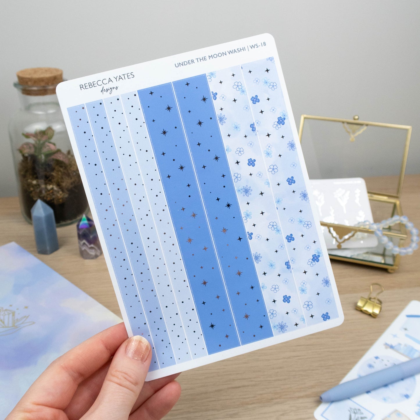 UNDER THE MOON WASHI  - PLANNER STICKER SHEET
