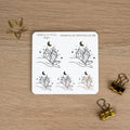 HANDFULS OF CRYSTALS - FOILED STICKER SHEET - Rebecca Yates