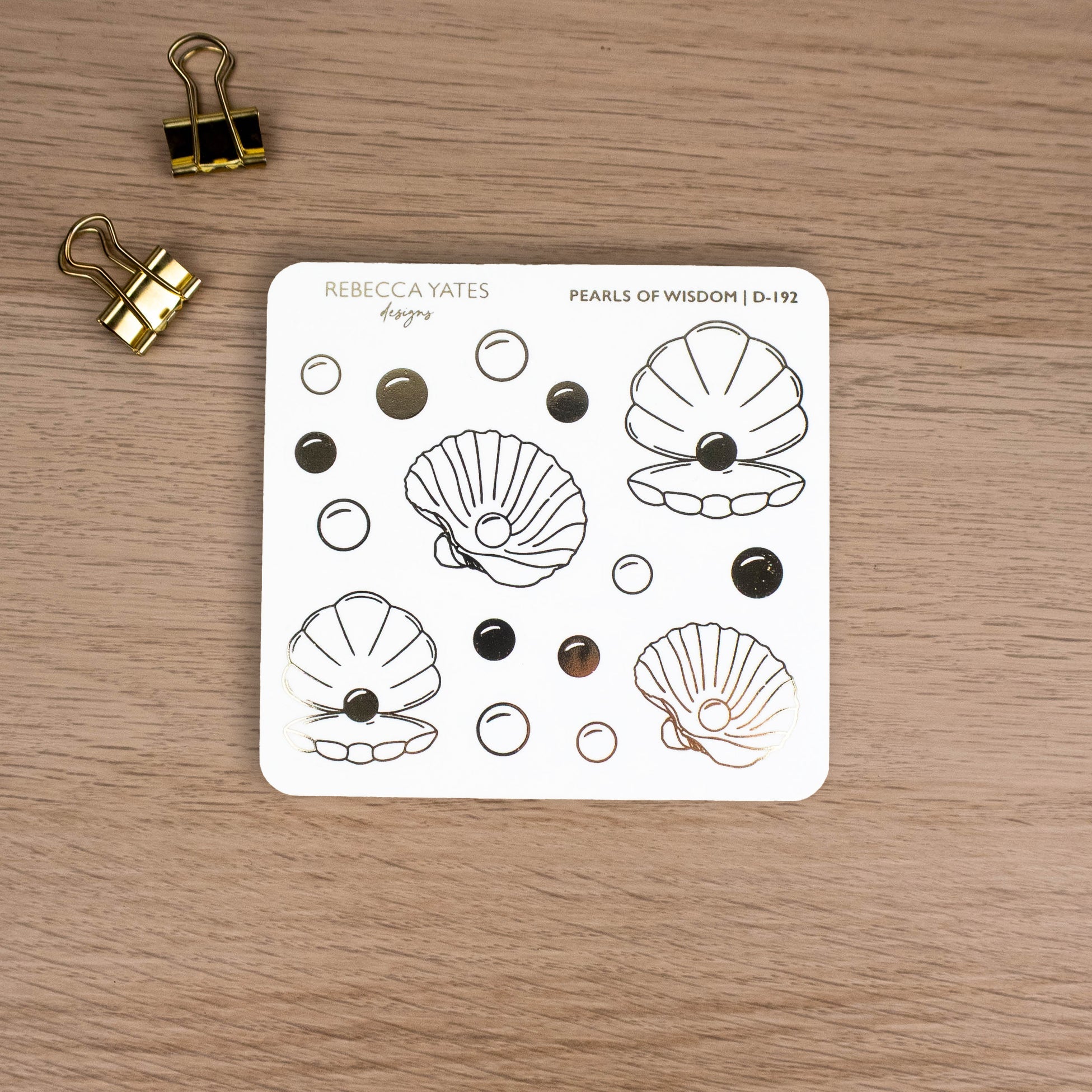 PEARLS OF WISDOM - FOILED STICKER SHEET - Rebecca Yates