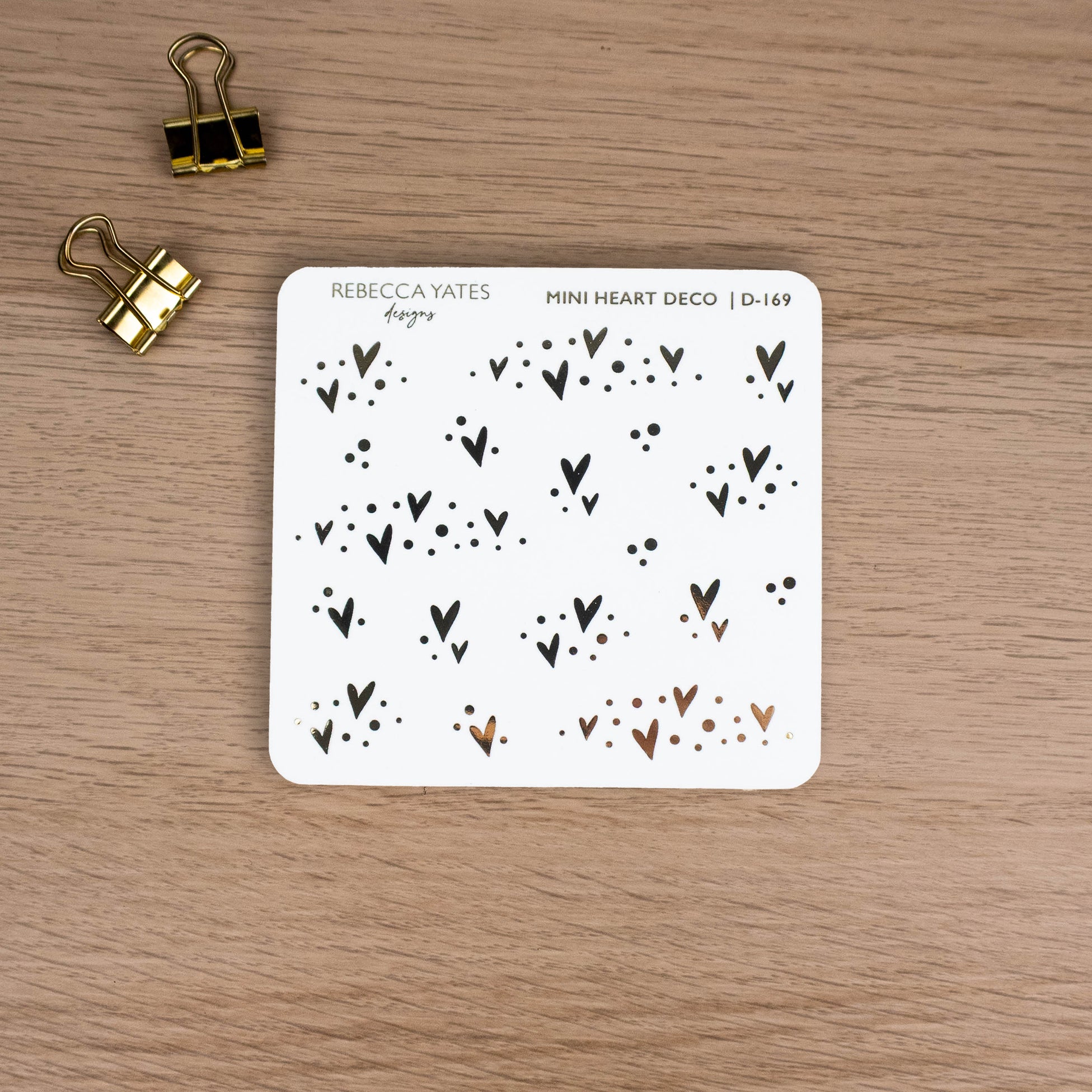 MINI HEART DECO - FOILED STICKER SHEET