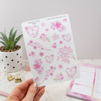 LARGE BLOSSOMS - PLANNER STICKER SHEET - Rebecca Yates