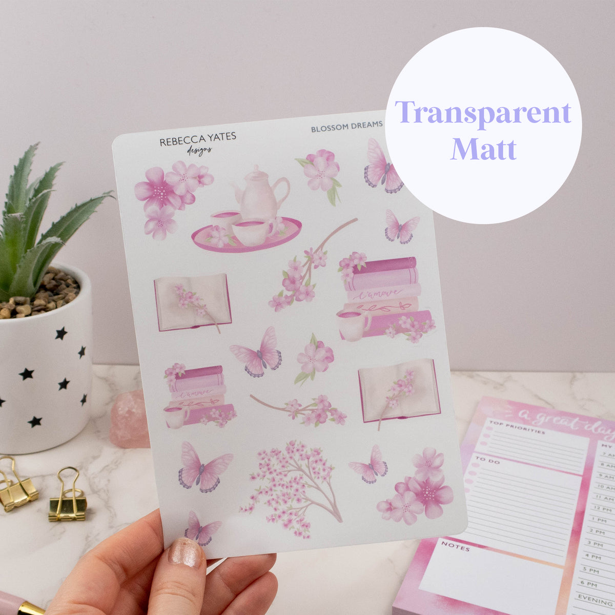 BLOSSOM DREAMS - PLANNER STICKER SHEET - Rebecca Yates