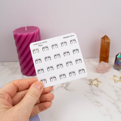 SCALES - FOILED ICON PLANNER STICKERS - Rebecca Yates