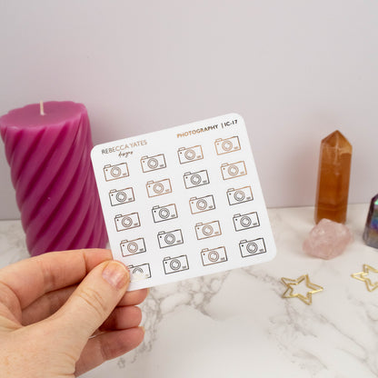 PHOTOGRAPHY - FOILED ICON PLANNER STICKERS - Rebecca Yates