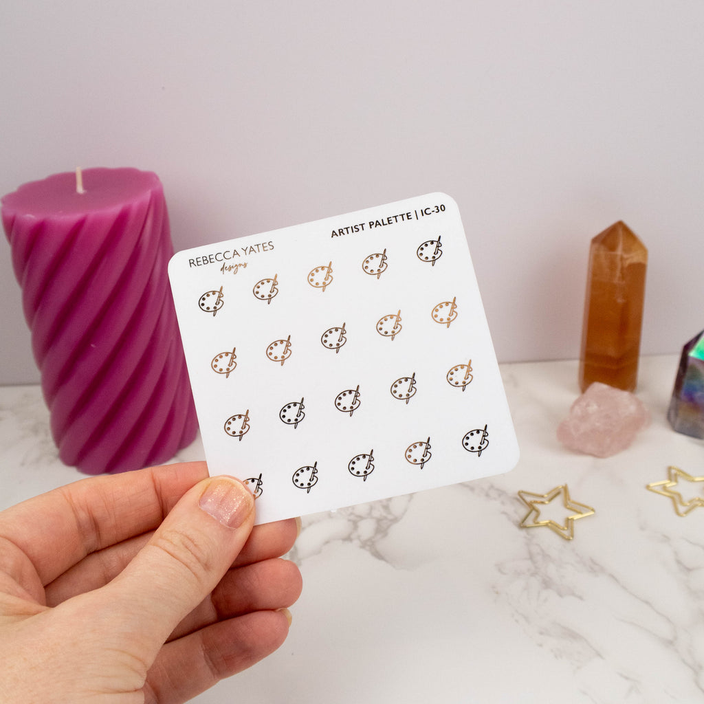 ART PALETTE - FOILED ICON PLANNER STICKERS - Rebecca Yates