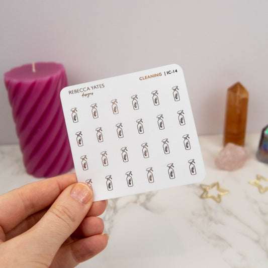 CLEANING - FOILED ICON PLANNER STICKERS