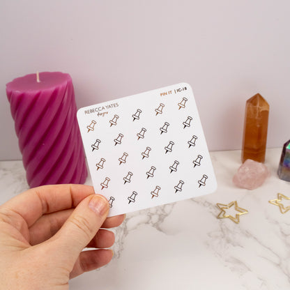 PIN IT - FOILED ICON PLANNER STICKERS - Rebecca Yates