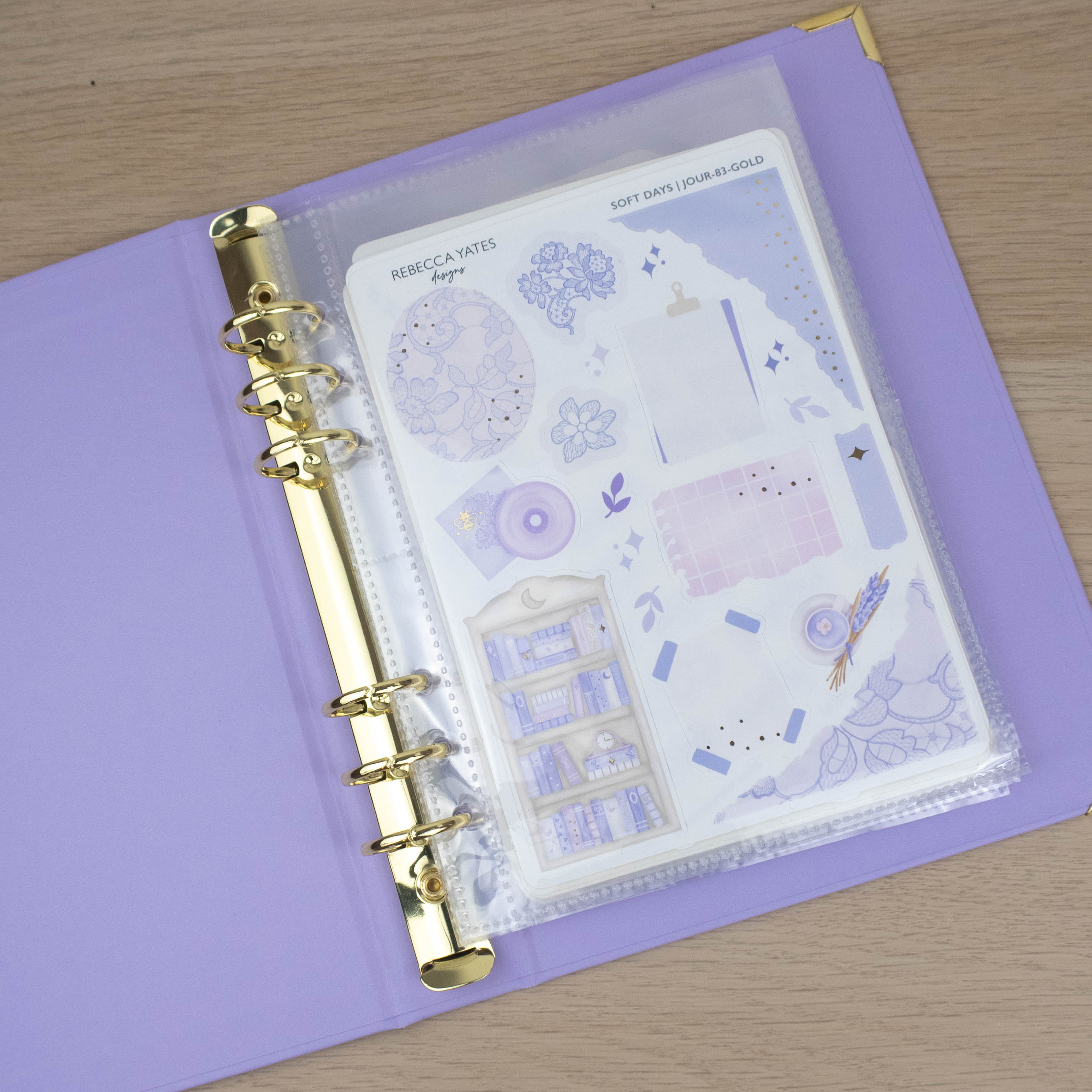 LAVENDER STICKER STORAGE BINDER - Rebecca Yates