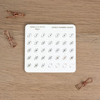 SPARKLY NUMBERS - FOILED PLANNER STICKERS - Rebecca Yates