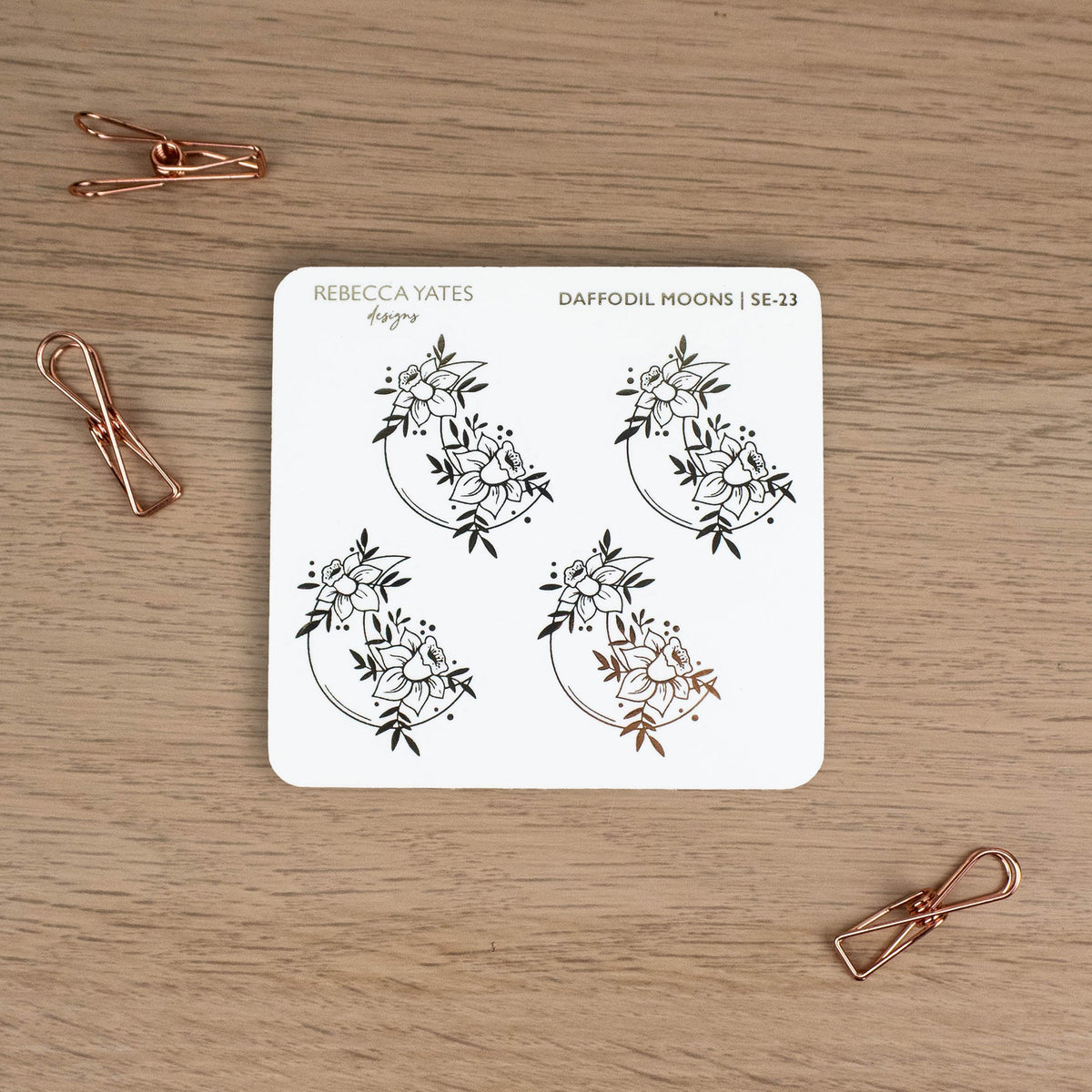 DAFFODIL MOONS - FOILED PLANNER STICKERS - Rebecca Yates