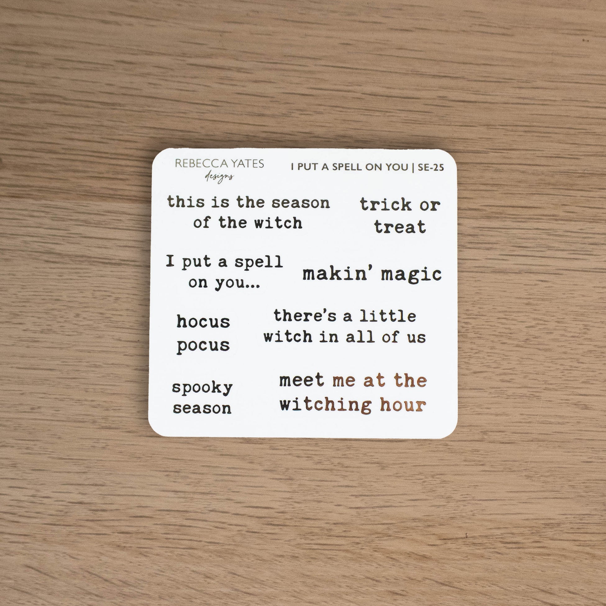 I PUT A SPELL ON YOU - HALLOWEEN QUOTES - Rebecca Yates