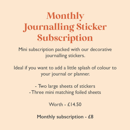 MONTHLY JOURNALLING STICKER SUBSCRIPTION