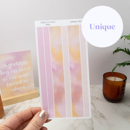 UNIQUE WASHI SAMPLERS - STICKER SHEET