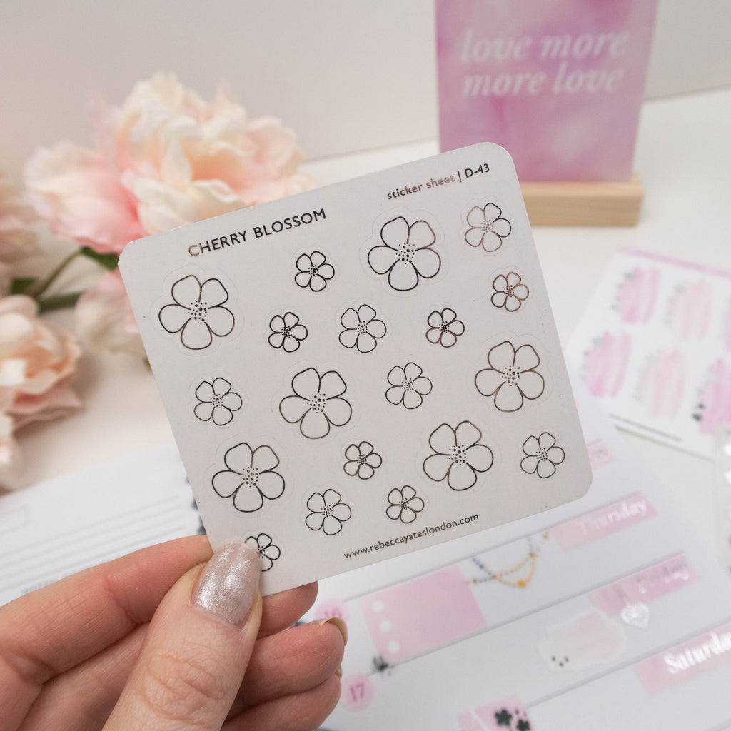 CHERRY BLOSSOM - FOILED PLANNER STICKERS - Rebecca Yates