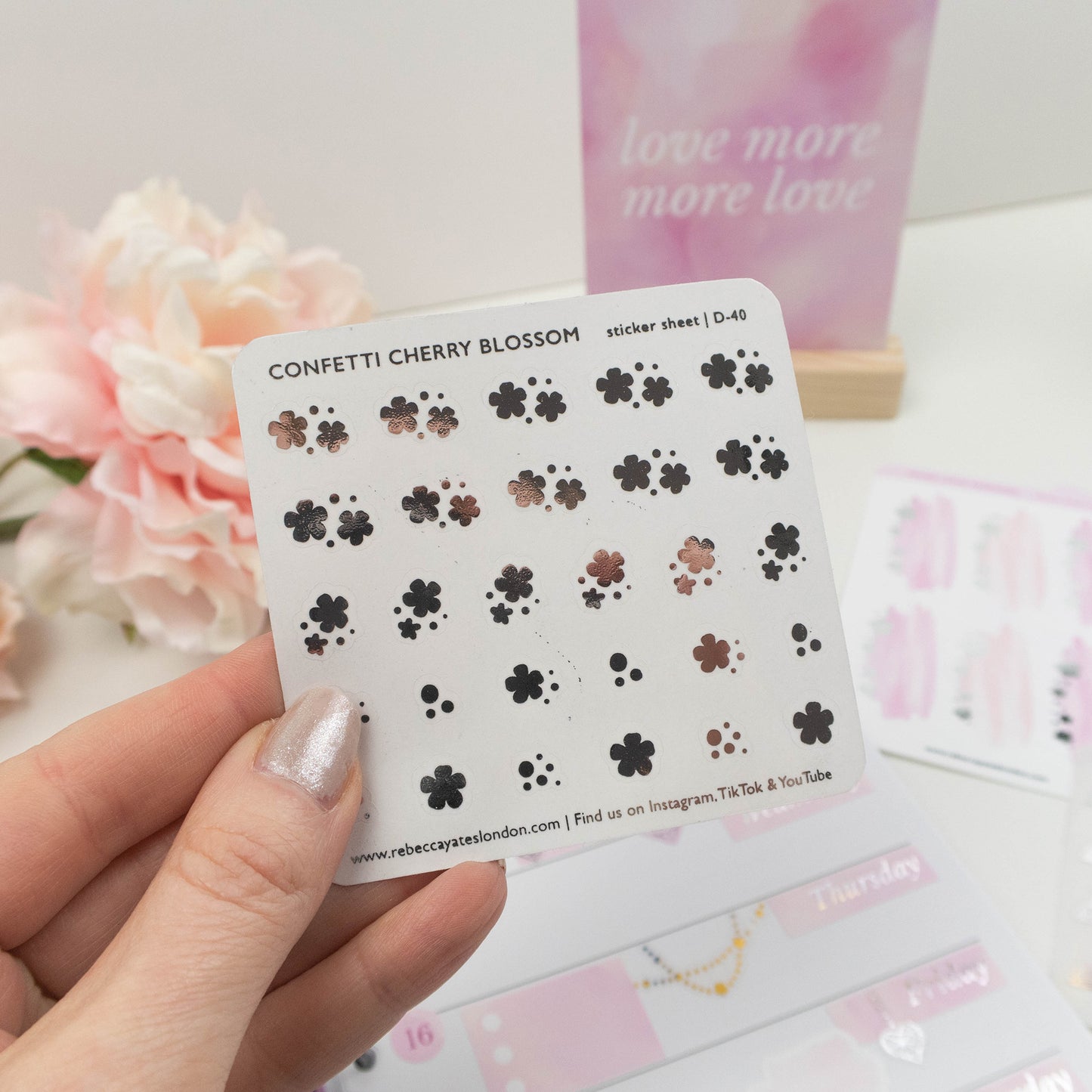 CONFETTI CHERRY BLOSSOM - FOILED PLANNER STICKERS