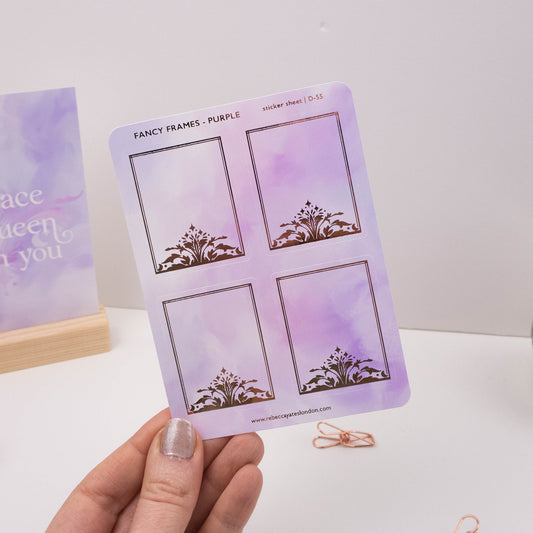 FANCY FRAMES (PURPLE) - STICKER SHEET