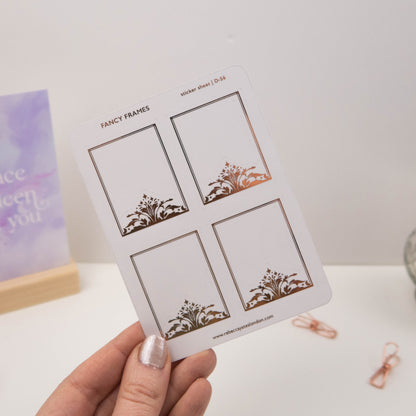 FANCY FRAMES - FOILED STICKER SHEET