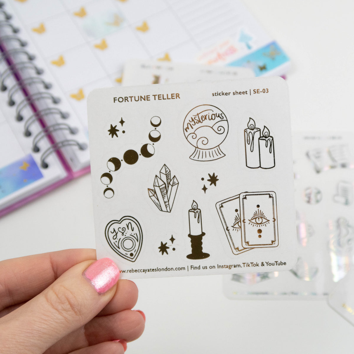 FORTUNE TELLER - FOILED PLANNER STICKERS - Rebecca Yates