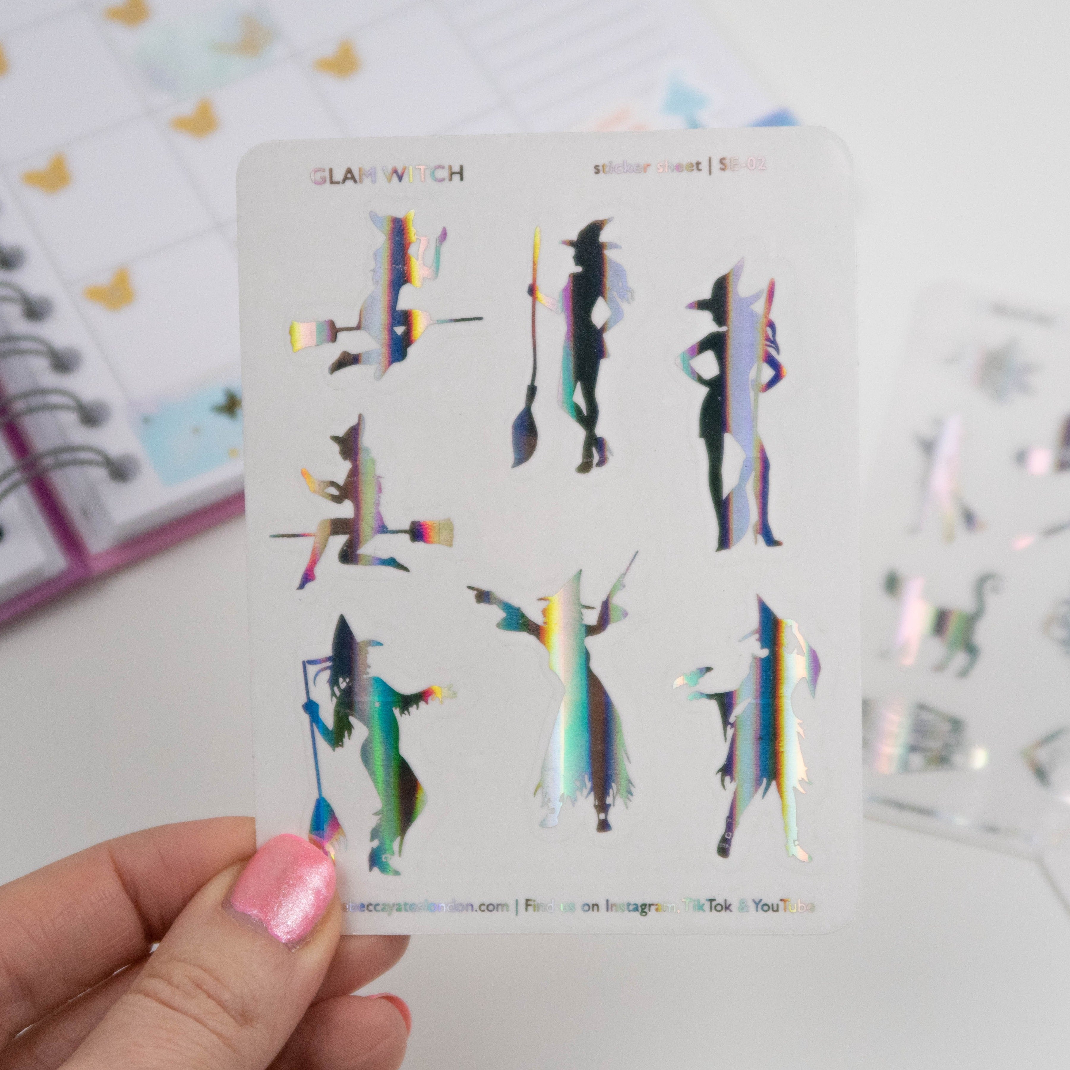 GLAM WITCH - FOILED PLANNER STICKERS - Rebecca Yates