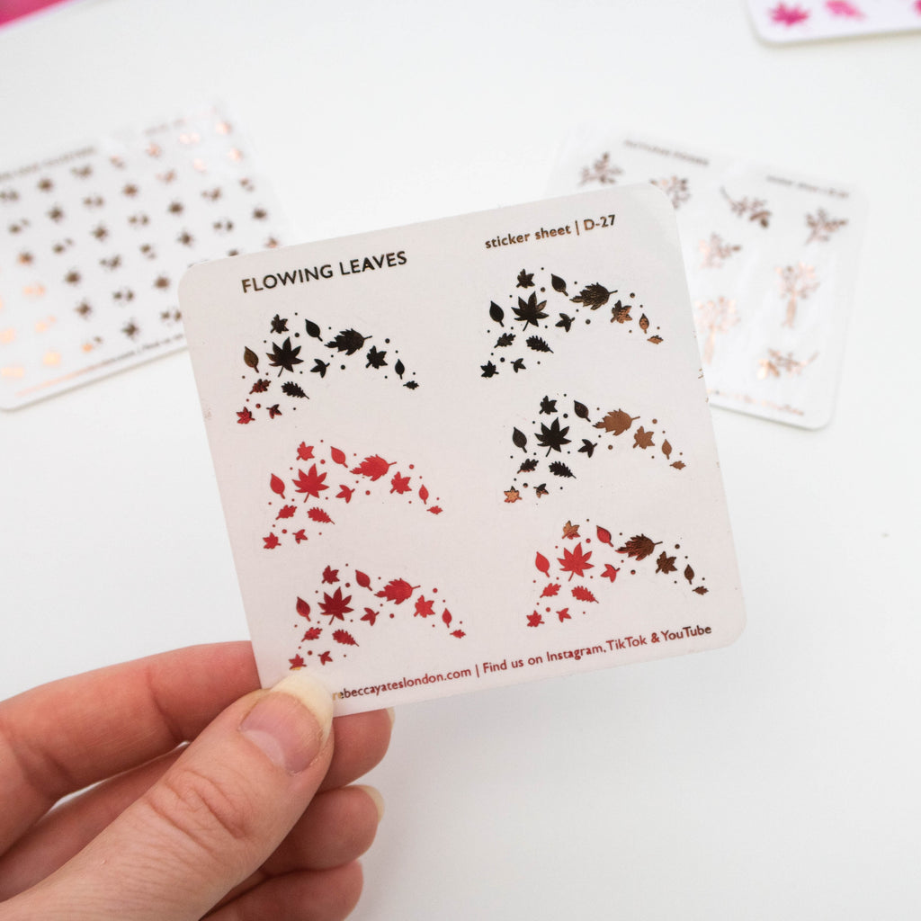 FLOWING LEAVES - FOILED PLANNER STICKERS - Rebecca Yates