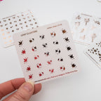 LEAF CLUSTERS - FOILED PLANNER STICKERS - Rebecca Yates