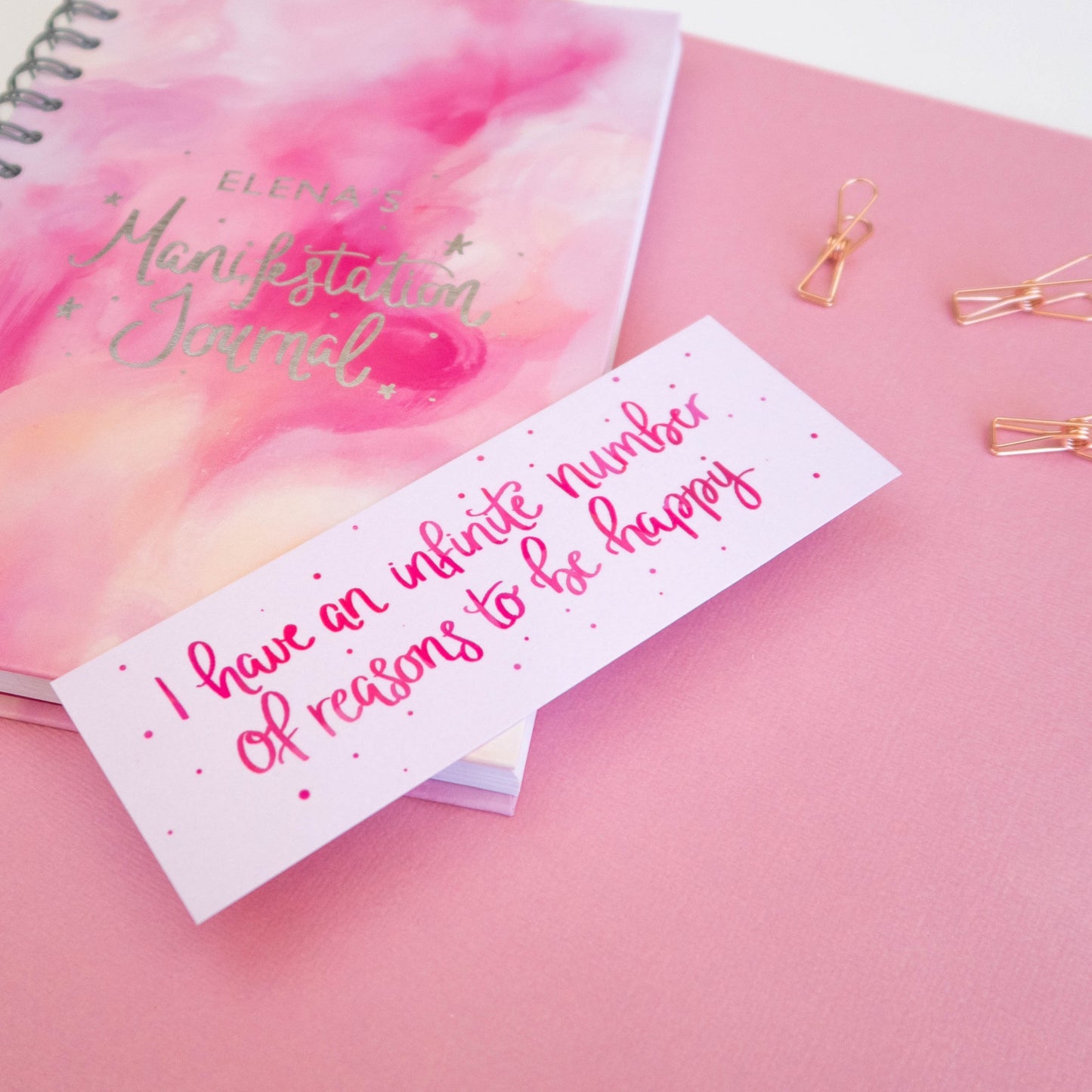 I HAVE AN INFINITE NUMBER OF REASONS TO BE HAPPY - JOURNAL PROMPTS BOOKMARK