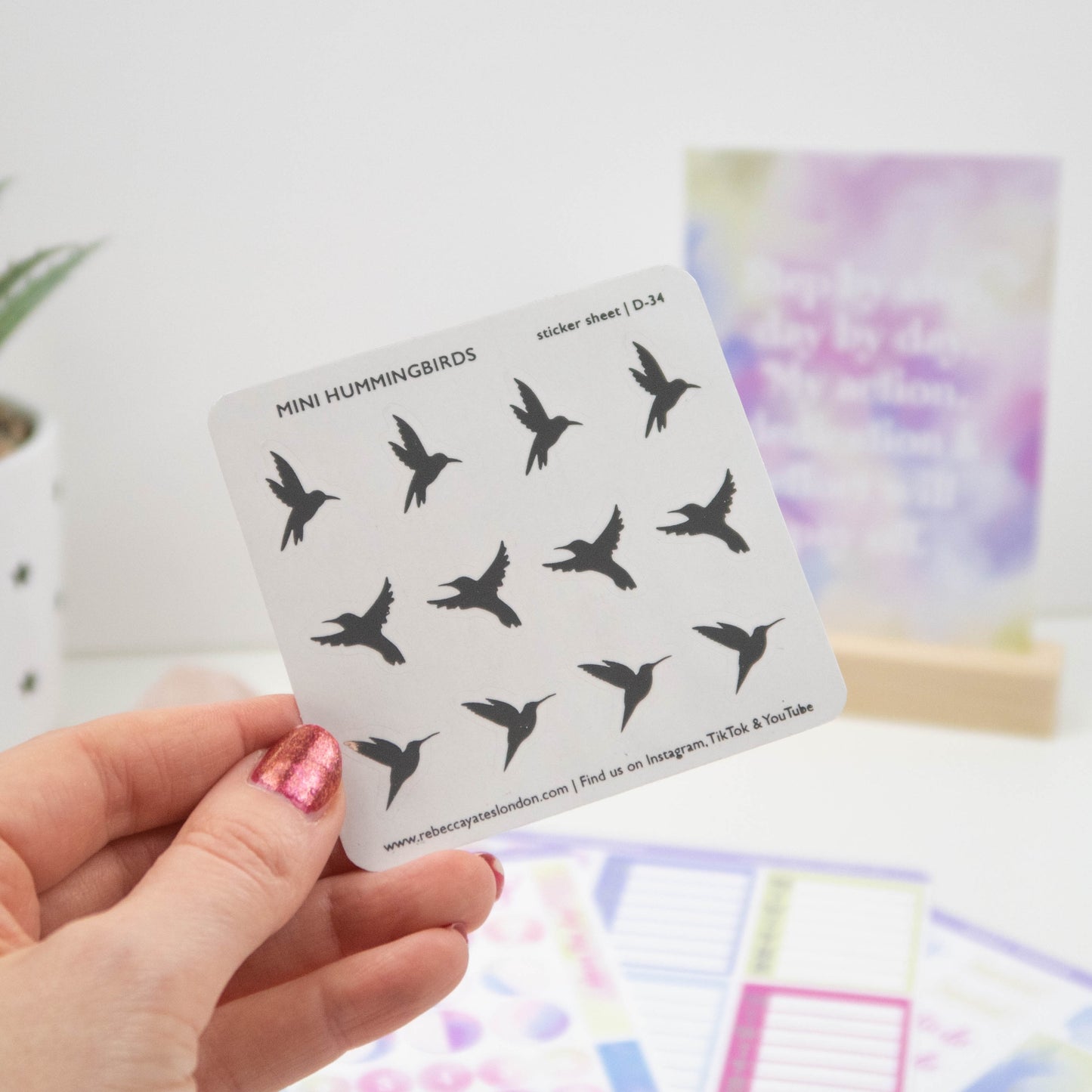 MINI HUMMINGBIRDS - FOILED PLANNER STICKERS