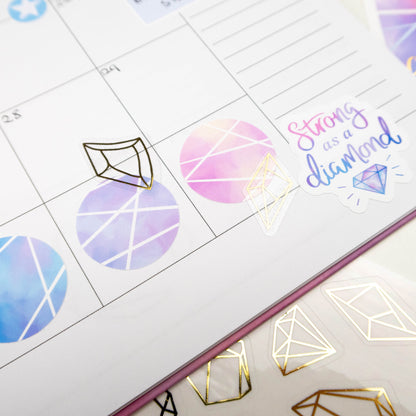 CRYSTALS - FOILED PLANNER STICKERS