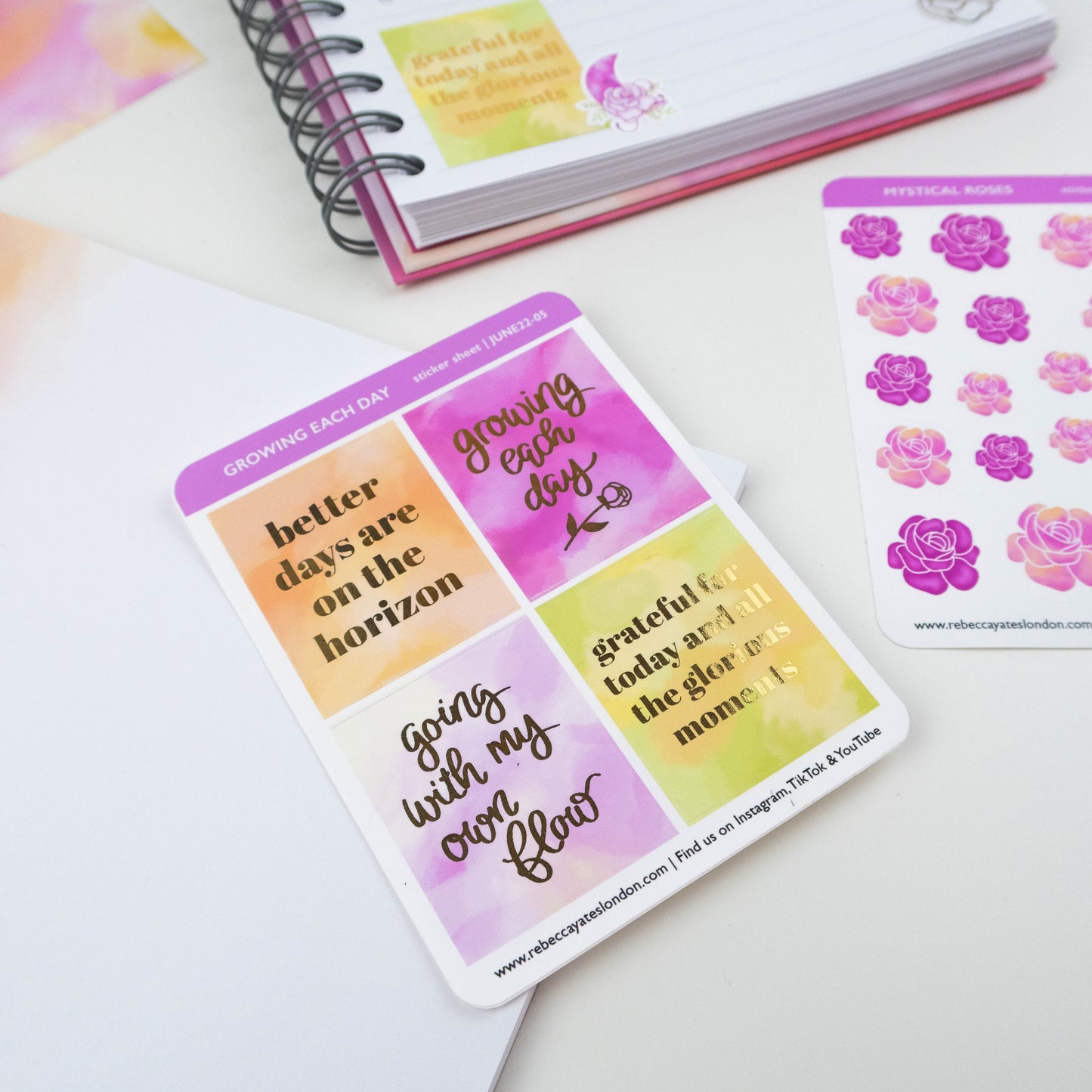 GROWING EACH DAY - PLANNER STICKER SHEET