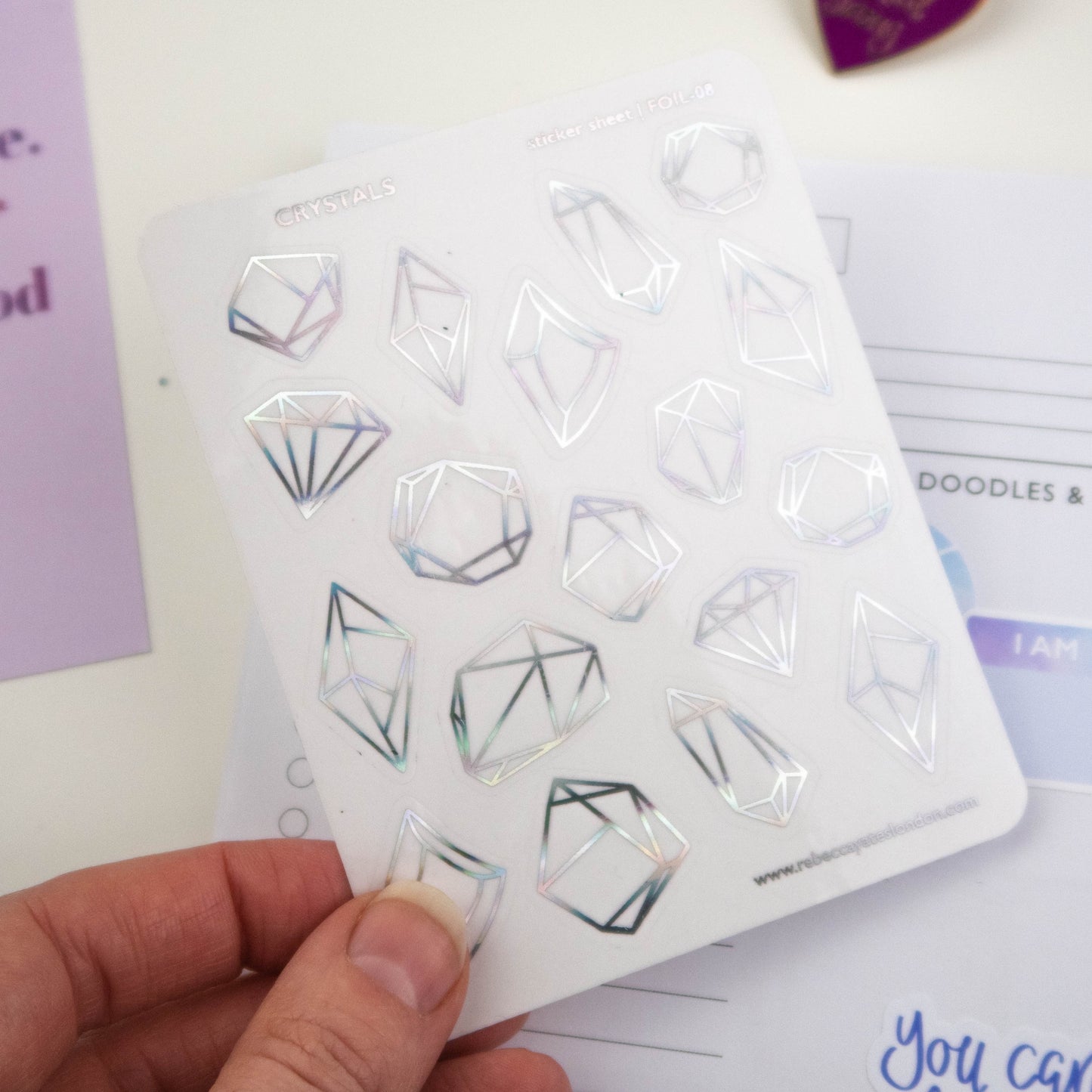 CRYSTALS - FOILED PLANNER STICKERS