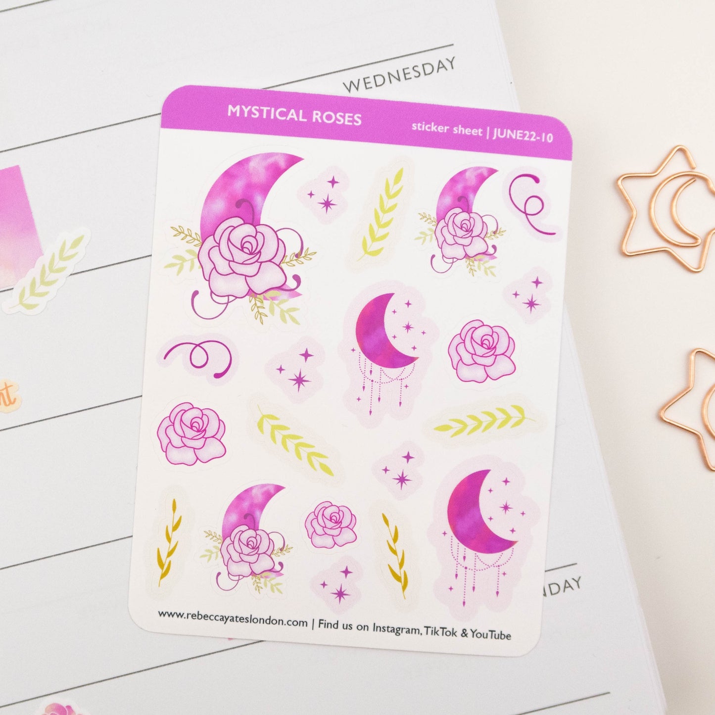 MYSTICAL ROSES - PLANNER STICKER SHEET