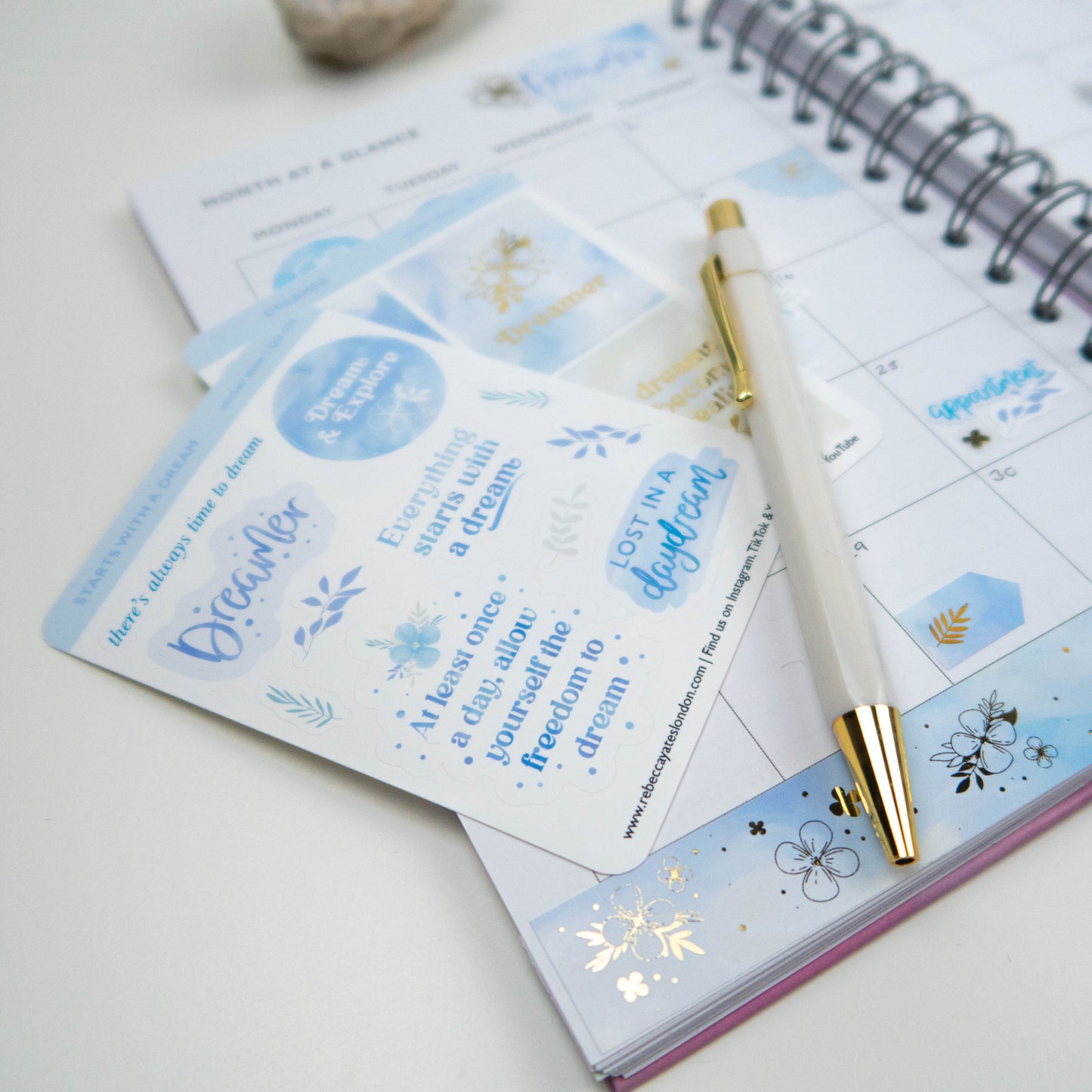 STARTS WITH A DREAM - PLANNER QUOTES STICKER SHEET