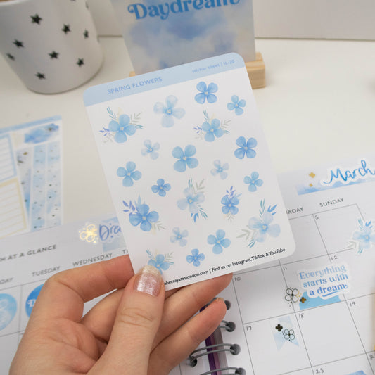 SPRING FLOWERS - PLANNER STICKER SHEET