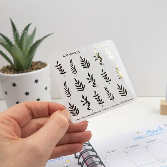 BOTANICALS - FOILED PLANNER STICKERS