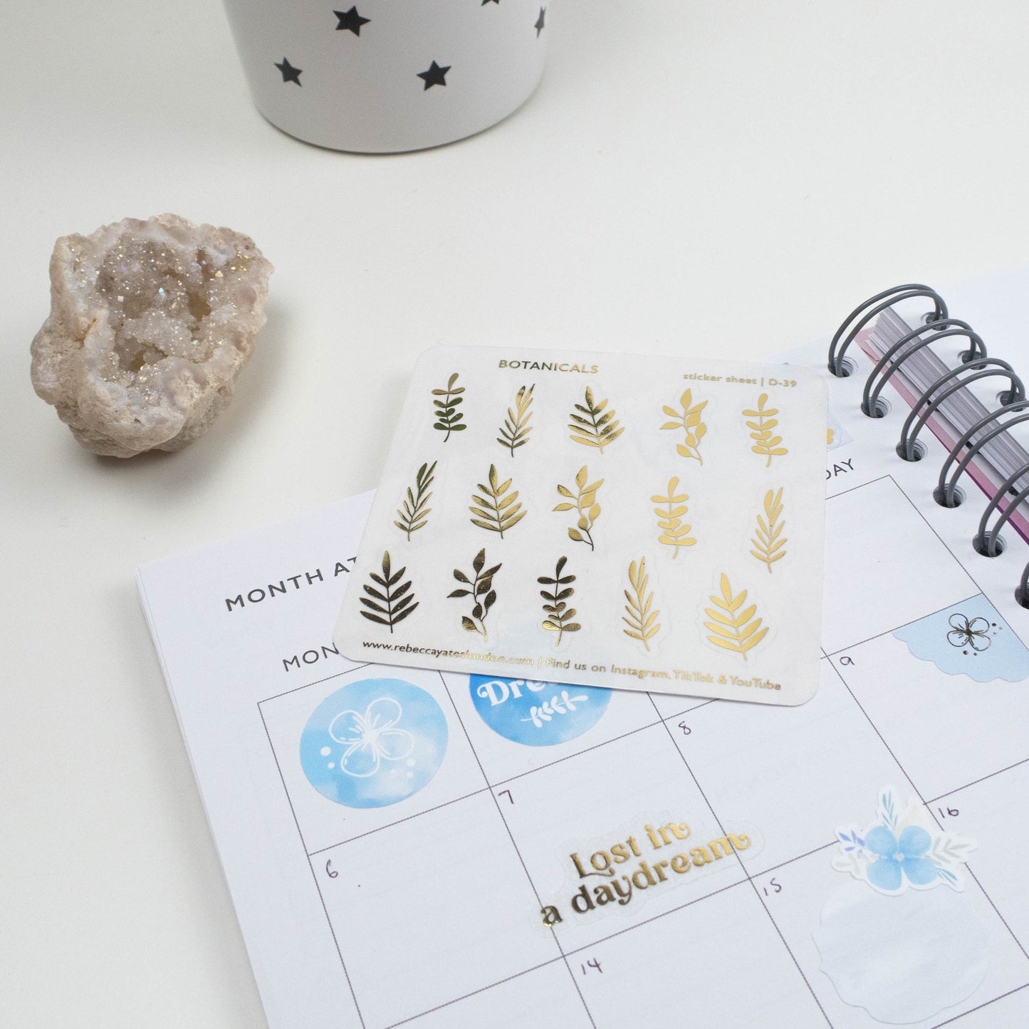 BOTANICALS - FOILED PLANNER STICKERS